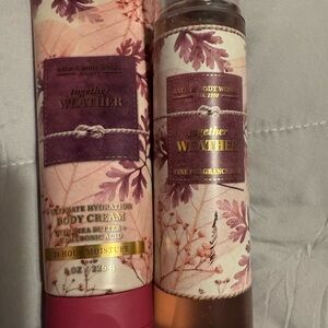 Bath & Body Works Together Weather Body Cream and Fine Fragrance Mist Set